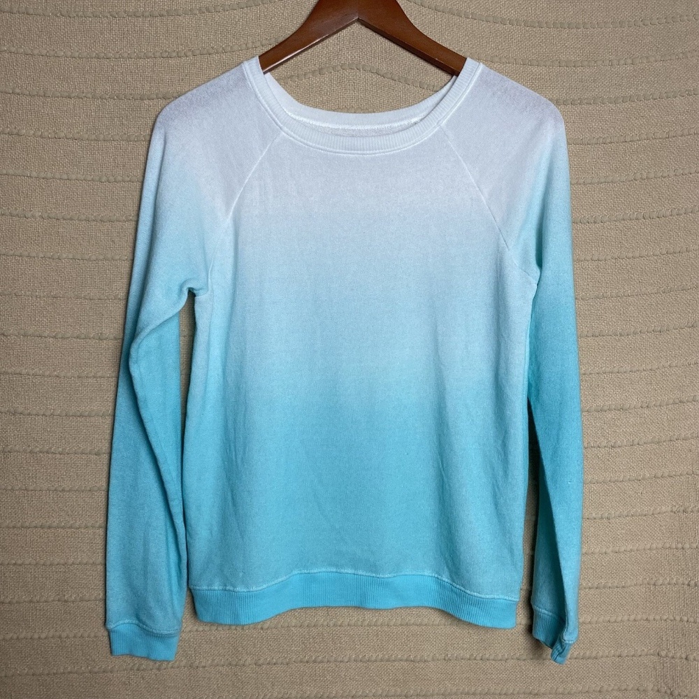 Women's Zara Trafaluc Sweater Ombre Blue Beige Cream in Small